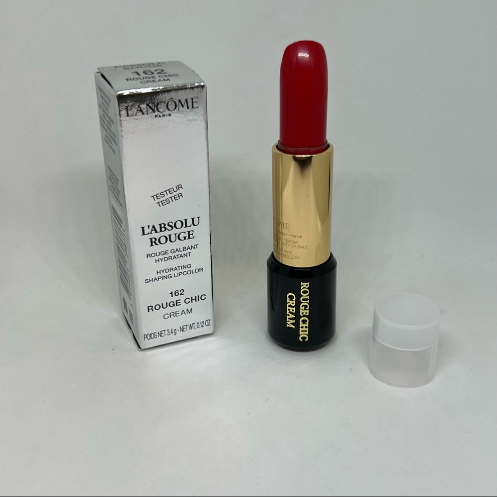 New LANCOME L'Absolu Rouge Lipstick - #162 ROUGE CHIC Cream Hydrating Lip Color